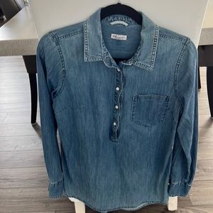 Merona long long sleeve denim bottom down shirt